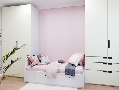 Фото № 3: Дизайн-проект четырехкомнатной квартиры 106.9  м² Стиль Эклектика для ЖК Грин Парк