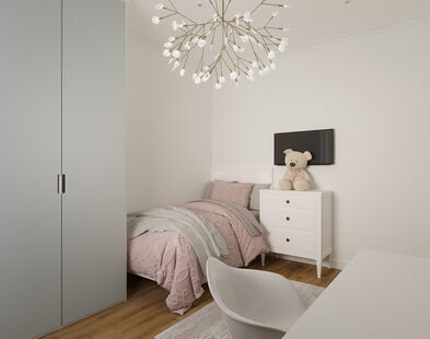 Фото № 4: Дизайн-проект четырехкомнатной квартиры 106.9  м² Стиль Эклектика для ЖК Грин Парк