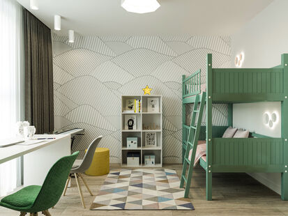 Фото № 4: Дизайн-проект трехкомнатной квартиры 73.3  м² Скандинавский стиль для ЖК Энтузиасты