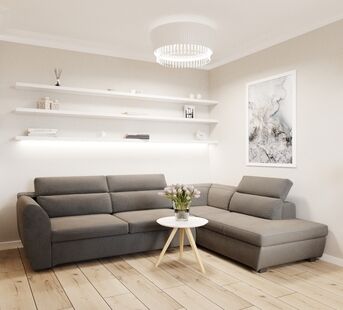 Фото № 1: Дизайн-проект двухкомнатной квартиры 40.02  м² Стиль Контемпорари для ЖК Московский