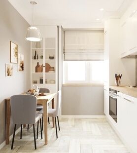 Фото № 6: Дизайн-проект двухкомнатной квартиры 40.02  м² Стиль Контемпорари для ЖК Московский