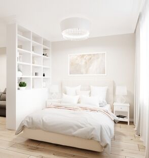 Фото № 5: Дизайн-проект двухкомнатной квартиры 40.02  м² Стиль Контемпорари для ЖК Московский