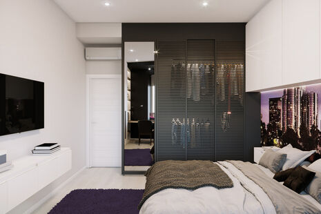 Фото № 3: Дизайн-проект трехкомнатной квартиры 72.28  м² Современный стиль для ЖК Опалиха