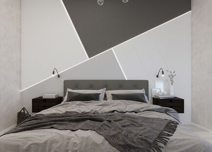 Фото № 6: Дизайн-проект трехкомнатной квартиры 72.28  м² Современный стиль для ЖК Опалиха