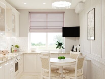 Фото № 2: Дизайн-проект двухкомнатной квартиры 60.87  м² Стиль Современная классика для ЖК Московский