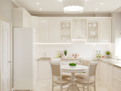 Фото № 3: Дизайн-проект двухкомнатной квартиры 60.87  м² Стиль Современная классика для ЖК Московский