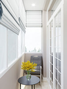 Фото № 4: Дизайн-проект двухкомнатной квартиры 60.87  м² Стиль Современная классика для ЖК Московский