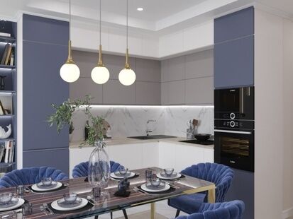 Фото № 5: Дизайн-проект трехкомнатной квартиры 55.5  м² стиль Модернизм для ЖК Московский