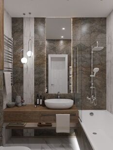 Фото № 2: Дизайн-проект трехкомнатной квартиры 55.5  м² стиль Модернизм для ЖК Московский