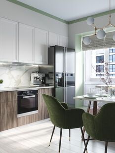 Фото № 5: Дизайн-проект двухкомнатной квартиры 75.9  м² стиль Модернизм для ЖК Дом у воды