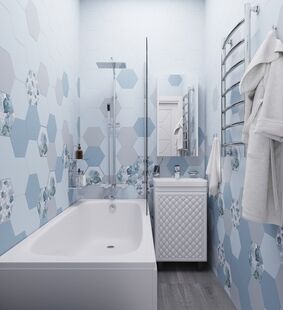 Фото № 5: Дизайн-проект трехкомнатной квартиры 76.7  м² Стиль Эклектика для ЖК Московский