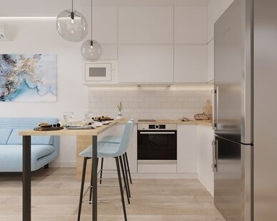 Фото № 5: Дизайн-проект квартиры-студии 30.7  м² Скандинавский стиль для ЖК Новокосино - 2