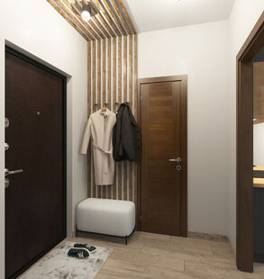 Фото № 5: Дизайн-проект квартиры-студии 30.07  м² стиль Модернизм для ЖК Мой город