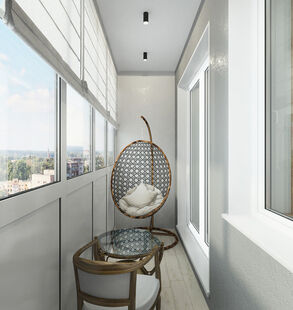 Фото № 4: Дизайн-проект квартиры-студии 30.07  м² стиль Модернизм для ЖК Мой город