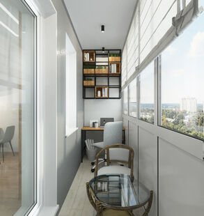 Фото № 2: Дизайн-проект квартиры-студии 30.07  м² стиль Модернизм для ЖК Мой город