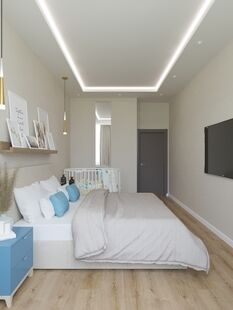 Фото № 1: Дизайн-проект двухкомнатной квартиры 53.6  м² Стиль Минимализм для ЖК Пятницкий квартал