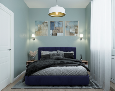 Фото № 4: Дизайн-проект трехкомнатной квартиры 58.58  м² Современный стиль для ЖК Альфа-Центавра