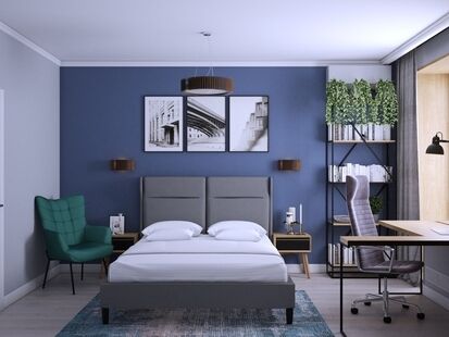 Фото № 1: Дизайн-проект двухкомнатной квартиры 54.3  м² Скандинавский стиль для ЖК Московский