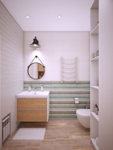 Фото № 5: Дизайн-проект двухкомнатной квартиры 54.3  м² Скандинавский стиль для ЖК Московский