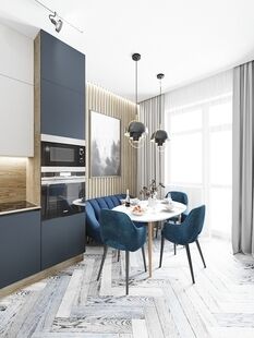 Фото № 1: Дизайн-проект четырехкомнатной квартиры 83.77  м² Современный стиль для ЖК в г. Екатеринбург