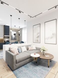 Фото № 2: Дизайн-проект четырехкомнатной квартиры 83.77  м² Современный стиль для ЖК в г. Екатеринбург