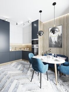 Фото № 3: Дизайн-проект четырехкомнатной квартиры 83.77  м² Современный стиль для ЖК в г. Екатеринбург