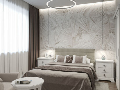 Фото № 6: Дизайн-проект трехкомнатной квартиры 53.98  м² стиль Модернизм для ЖК Театральный Парк