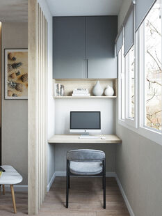 Фото № 5: Дизайн-проект трехкомнатной квартиры 53.98  м² стиль Модернизм для ЖК Театральный Парк