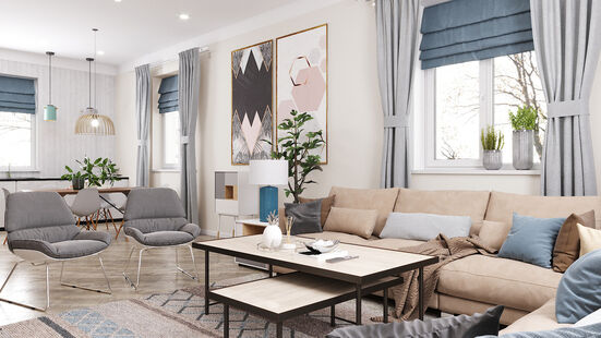 Фото № 1: Дизайн-проект дома/коттеджа 304.49  м² Скандинавский стиль для двухэтажного дома