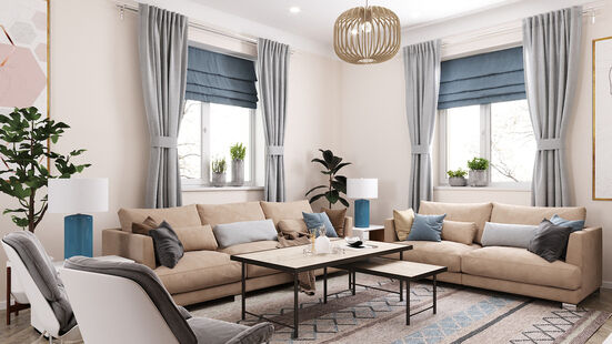 Фото № 2: Дизайн-проект дома/коттеджа 304.49  м² Скандинавский стиль для двухэтажного дома