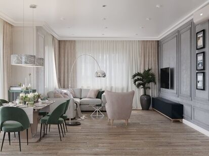 Фото № 6: Дизайн-проект дома/коттеджа 205.7  м² Стиль Эклектика для двухэтажного дома