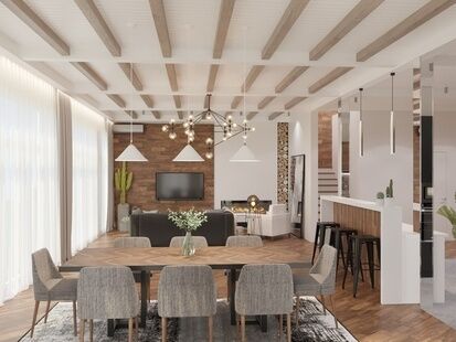 Фото № 5: Дизайн-проект дома/коттеджа 239.25  м² Современный стиль для двухэтажного дома