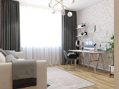 Фото № 4: Дизайн-проект дома/коттеджа 118.34  м² Стиль Эклектика для этажа частного дома