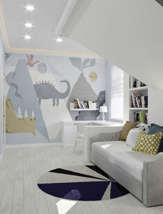 Фото № 3: Дизайн-проект трехкомнатной квартиры 115.63  м² Стиль Современная классика для этажа многоуровневой квартиры