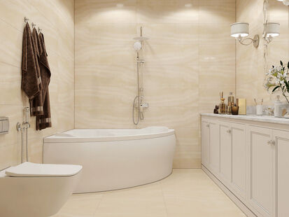 Фото № 6: Дизайн-проект трехкомнатной квартиры 115.63  м² Стиль Современная классика для этажа многоуровневой квартиры