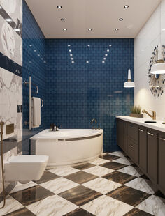 Фото № 5: Дизайн-проект трехкомнатной квартиры 115.63  м² Стиль Современная классика для этажа многоуровневой квартиры