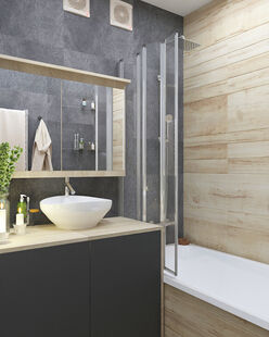 Фото № 4: Дизайн-проект двухкомнатной квартиры 53.2  м² Стиль Модернизм для ЖК Государев Дом