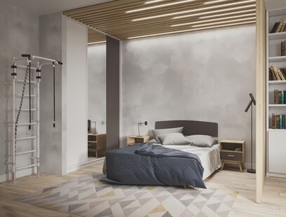 Фото № 1: Дизайн-проект четырехкомнатной квартиры 122.29  м² Стиль Эклектика для частного дома