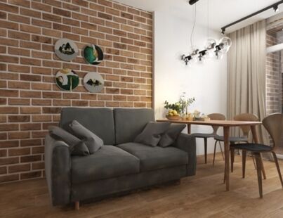 Фото № 1: Дизайн-проект трехкомнатной квартиры 66.6  м² Стиль Эклектика для ЖК Летний Сад