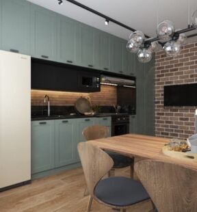 Фото № 6: Дизайн-проект трехкомнатной квартиры 66.6  м² Стиль Эклектика для ЖК Летний Сад