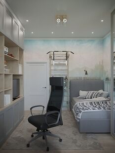 Фото № 3: Дизайн-проект трехкомнатной квартиры 63.59  м² Стиль Современная классика для ЖК Грин Парк