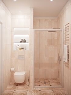 Фото № 2: Дизайн-проект трехкомнатной квартиры 63.59  м² Стиль Современная классика для ЖК Грин Парк