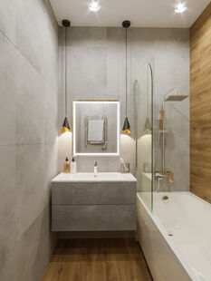 Фото № 5: Дизайн-проект квартиры-студии 73.8  м² Современный стиль для ЖК Полянка