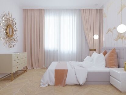 Фото № 6: Дизайн-проект двухкомнатной квартиры 70.53  м² Стиль Контемпорари для ЖК Московский