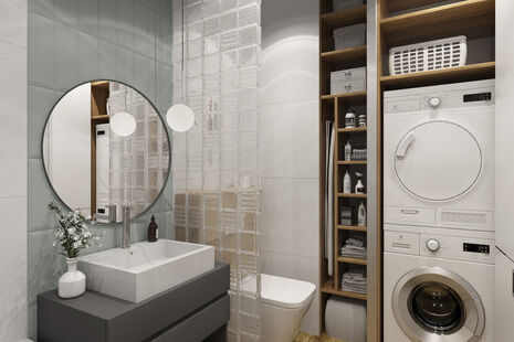 Фото № 5: Дизайн-проект двухкомнатной квартиры 53.6  м² Скандинавский стиль для ЖК Новокосино - 2