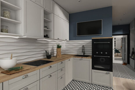 Фото № 2: Дизайн-проект двухкомнатной квартиры 53.6  м² Скандинавский стиль для ЖК Новокосино - 2