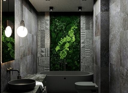 Фото № 3: Дизайн-проект однокомнатной квартиры 66.49  м² стиль Модернизм для этажа частного дома