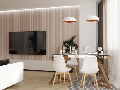 Фото № 3: Дизайн-проект двухкомнатной квартиры 58.3  м² Скандинавский стиль для гбу жилищник