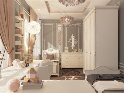 Фото № 4: Дизайн-проект трехкомнатной квартиры 81.0  м² Стиль Классика для ЖК Скандинавия