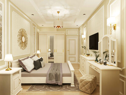 Фото № 5: Дизайн-проект трехкомнатной квартиры 81.0  м² Стиль Классика для ЖК Скандинавия